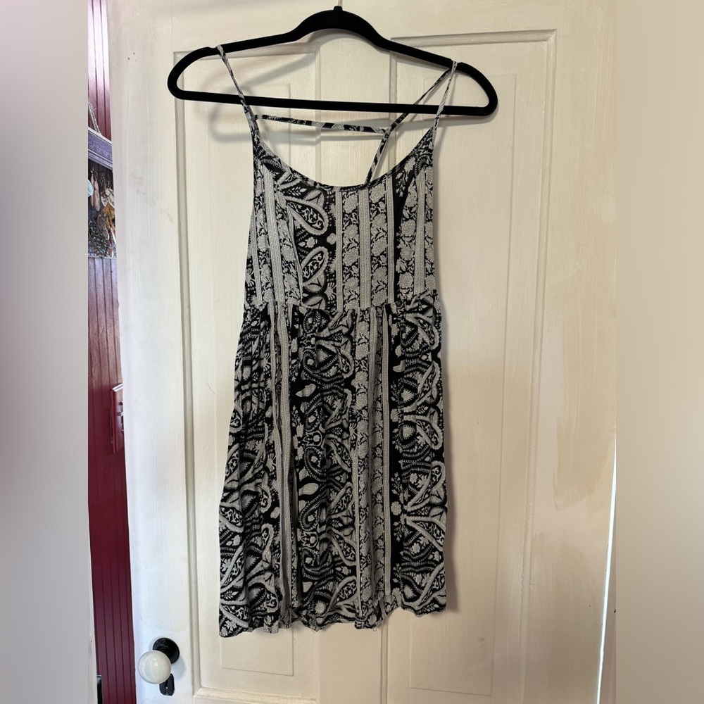 tie up back floral sun dress